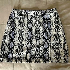 Snake print skirt